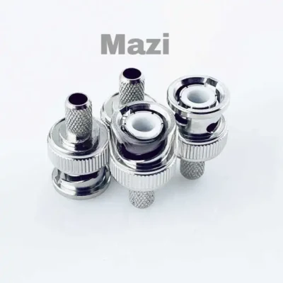 Mazi TNC Conector Crimp Type Plug Connector rf coaxial cable for RG223 RG400 LMR195 LMR200
