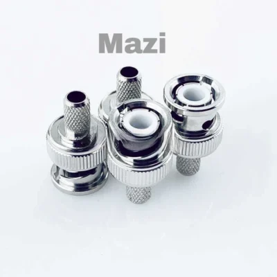 Mazi BNC Male Crimp RF Connector for RG316 RG174 Cable