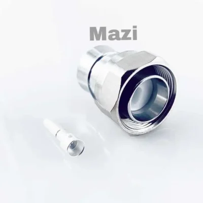 Mazi 50 Ohm 4.3-10 1/2" Flexible Straight Connector 4.3/10 Male Plug Solder Connector For LDF4-50A Cable