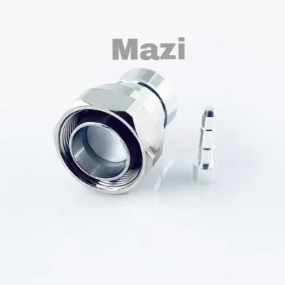 Mazi 50 Ohm 4.3-10 Straight Connector For 1/2" Flexible Feeder Cable 4.3/10 Male Plug Solder Connector
