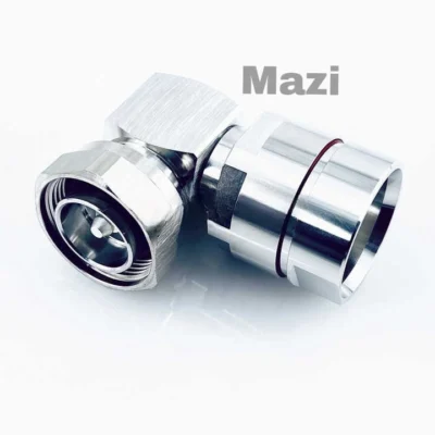 Mazi High quality 7/16 Din Male Plug right angle Connector For 7/8 feeder Cable Connector