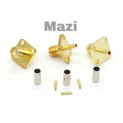 Mazi SMA Female Right Angle PCB Mount Solder Connector