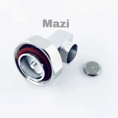 Mazi High quality 7/16 Din RF Connector Din Male Plug right angle Connector For 7/8 feeder Cable