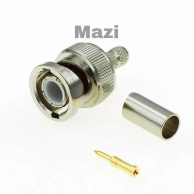 Mazi Waterproof BNC Male Crimp RF Connector for LMR300 5D-FB Cable
